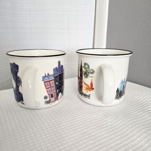 Harry Potter Coffee Cups Mugs Castle Wizard Dragon Owlcrate Exclusive - Picture 4 of 8